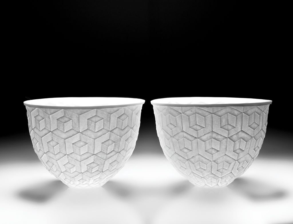 cubic series, 18x14 cm each bowl